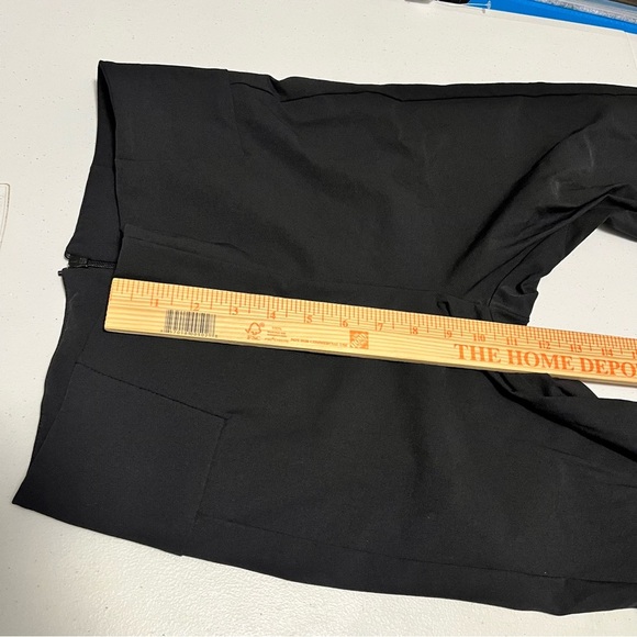 Athleta Black Front Slit Pants Black Size 6 E - Picture 6 of 7